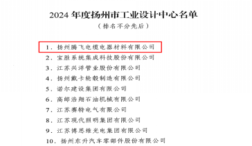 扬州K8凯发国际首次获批2024年度扬州市工业设计中心认定